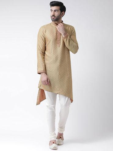 brown woven kurta