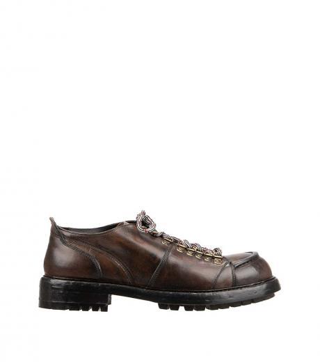 brownleather trekking dress shoes