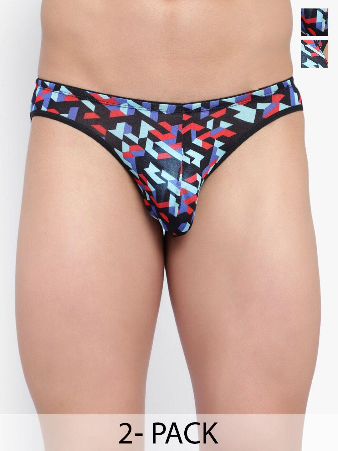 bruchi club pack of 2 printed low-rise anti-odour bikini briefs- brc-ml-foxy0449-mcl-2c-s