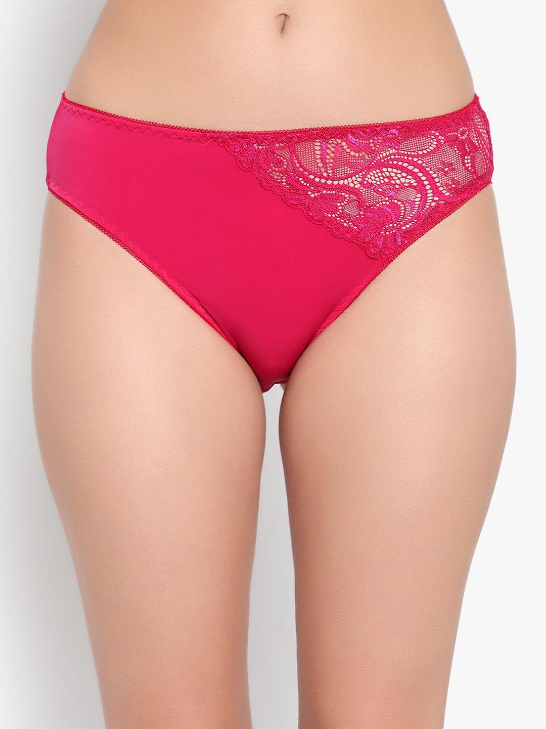 bruchi club women red lace patterned bikini  briefs