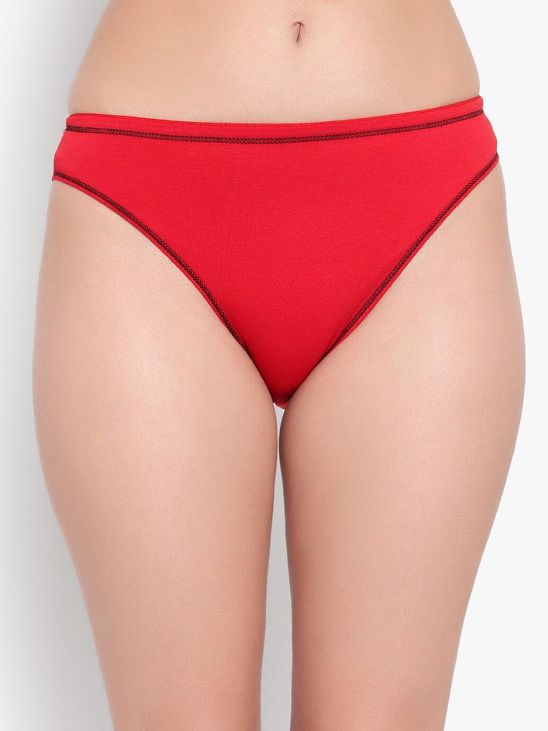 bruchi club women red solid briefs