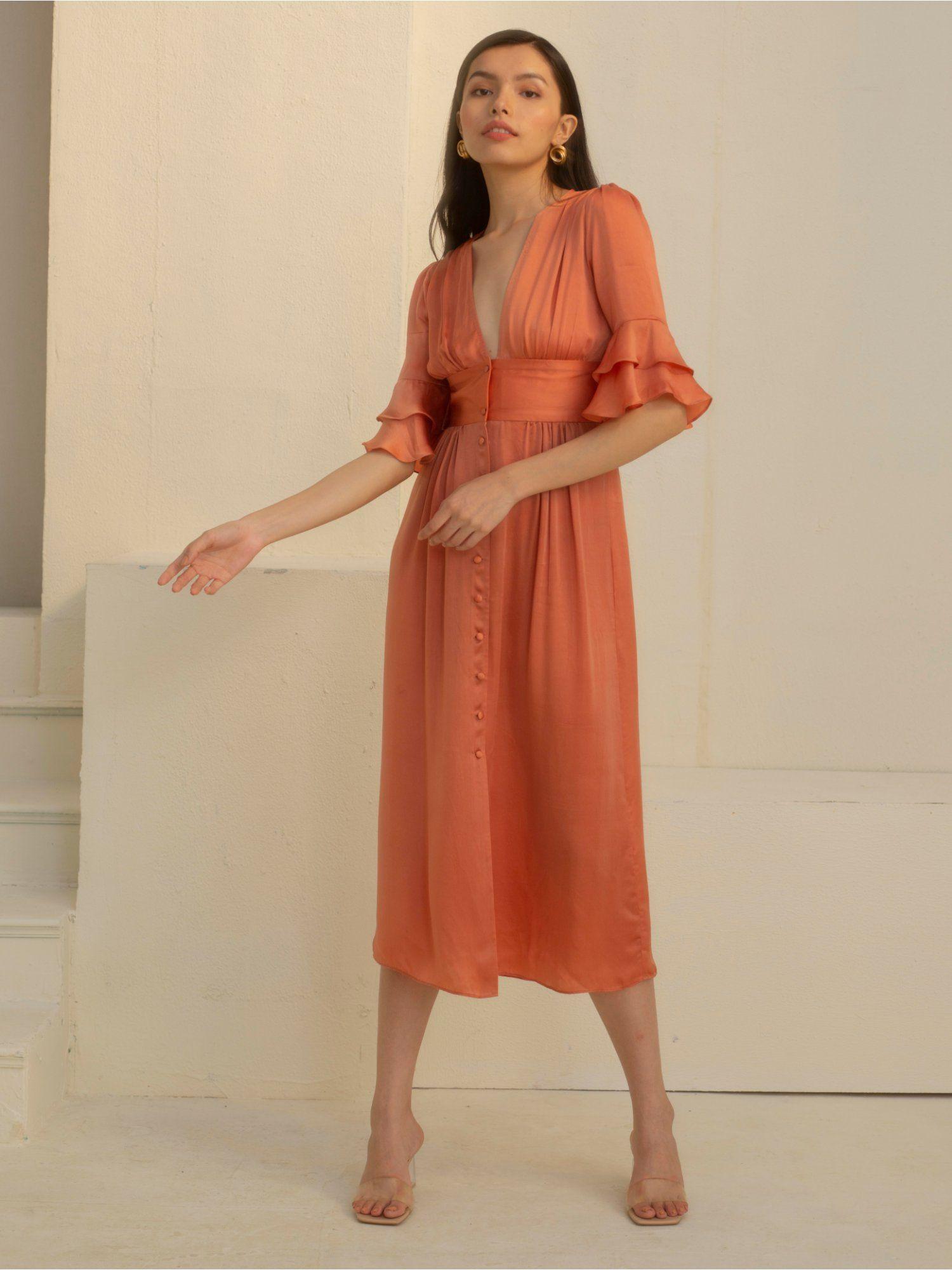 bruges dress orange