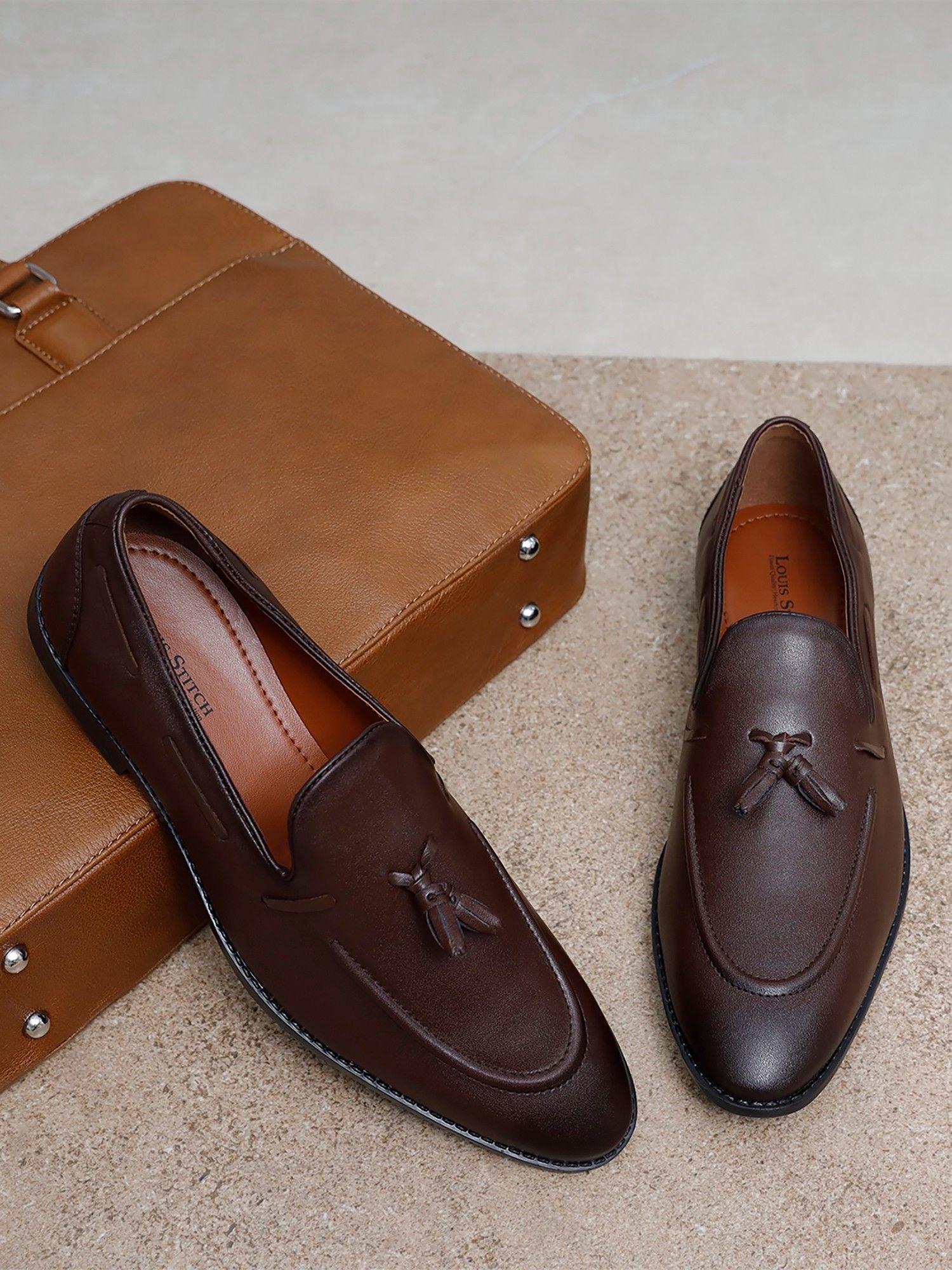 brunette brown shoes comfortable tassel boat shoes for men