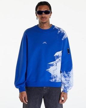 brushstroke cotton regular fit sweatshirt
