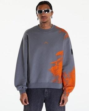 brushstroke cotton regular fit sweatshirt