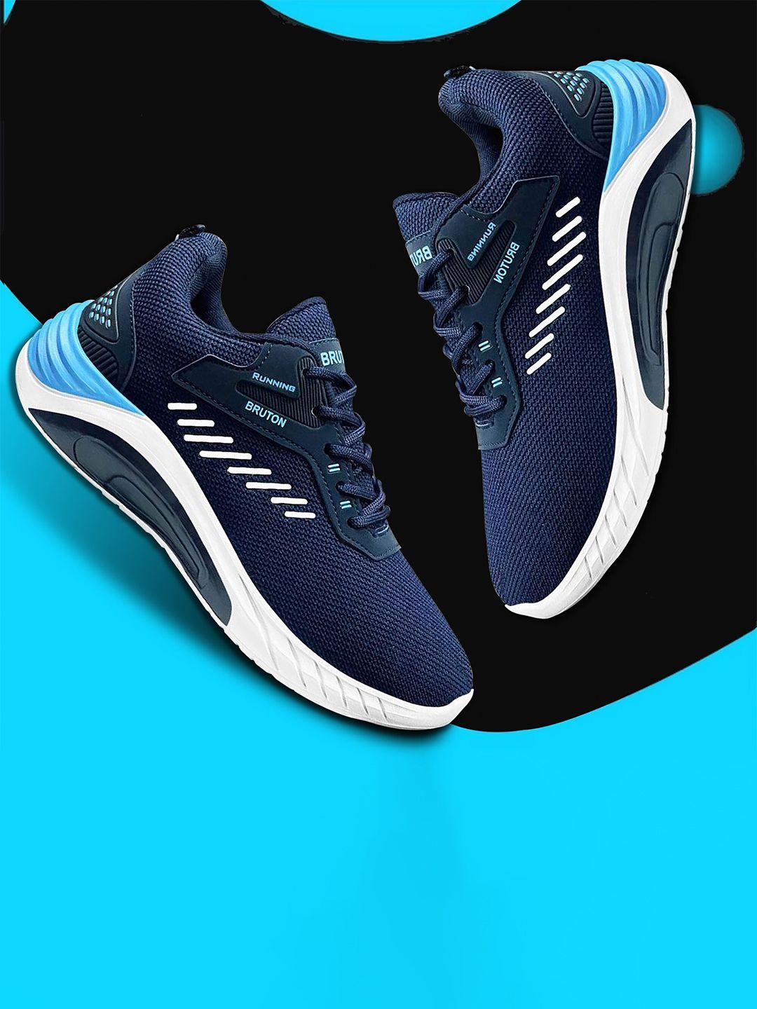 bruton men blue mesh running shoes
