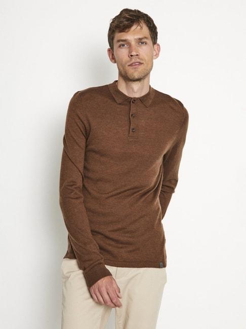 bruun & stengade brown regular fit sweater