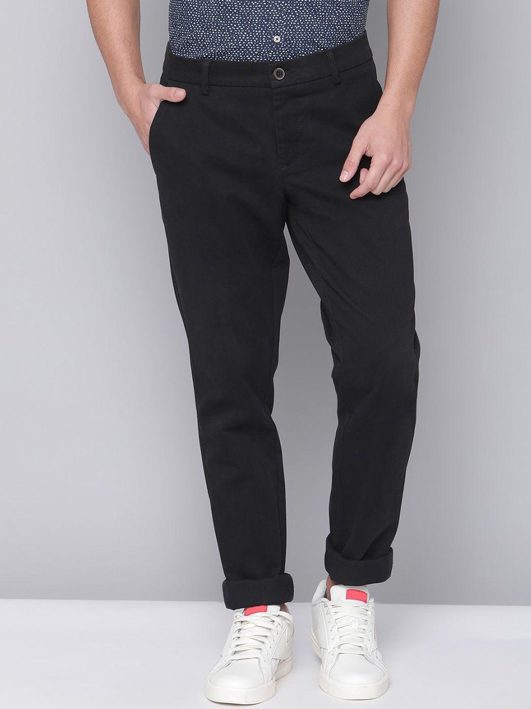 bruun & stengade men black slim fit chinos trousers
