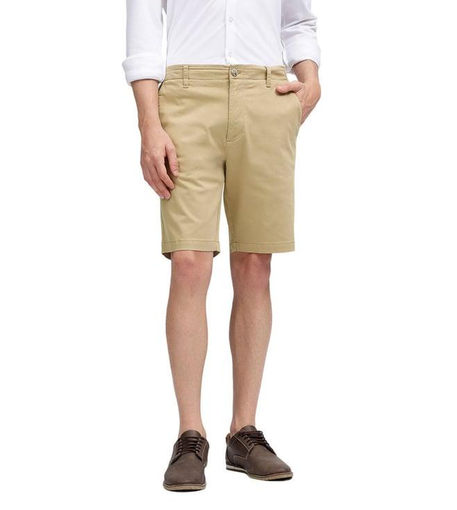 bruun & stengade beige regular fit shorts