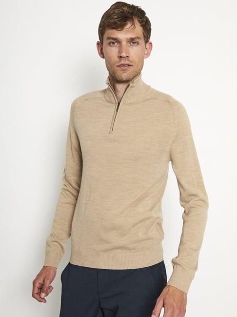 bruun & stengade beige regular fit sweater