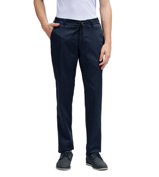 bruun & stengade blue regular fit drawstring trousers