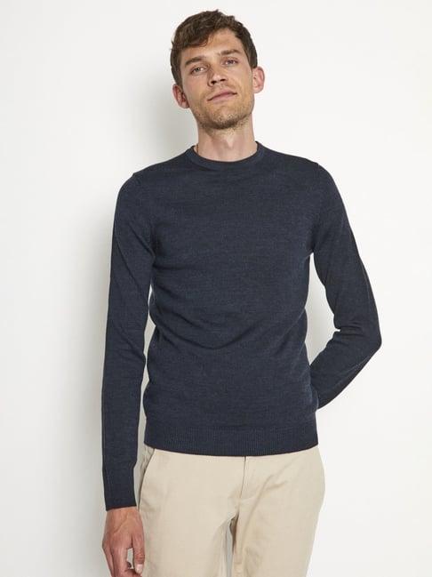 bruun & stengade blue regular fit sweater