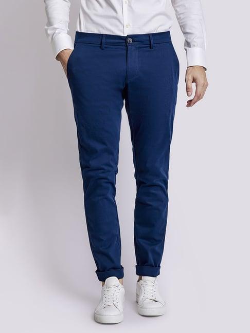 bruun & stengade blue slim fit chinos