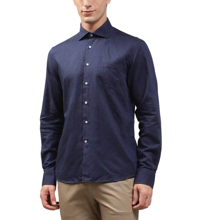 bruun & stengade blue slim fit shirt