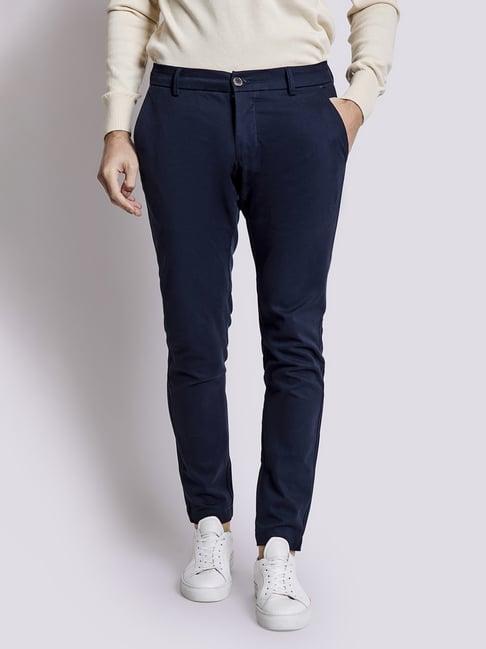 bruun & stengade blue slim fit trousers