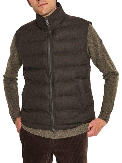 bruun & stengade brown regular fit puffer jacket