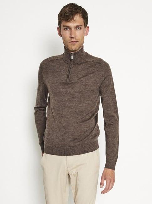 bruun & stengade brown regular fit sweater