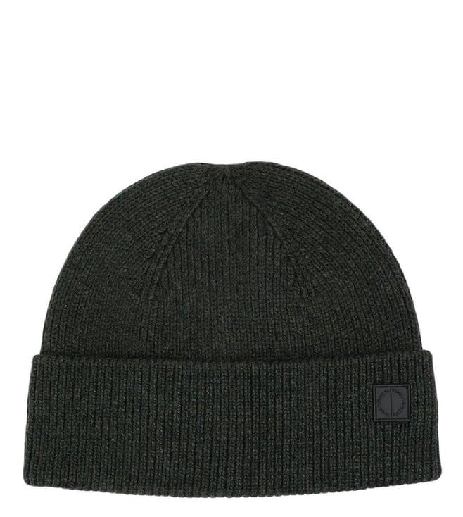 bruun & stengade green fashion woven beanie (one size)