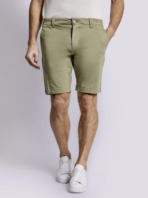 bruun & stengade green regular fit shorts