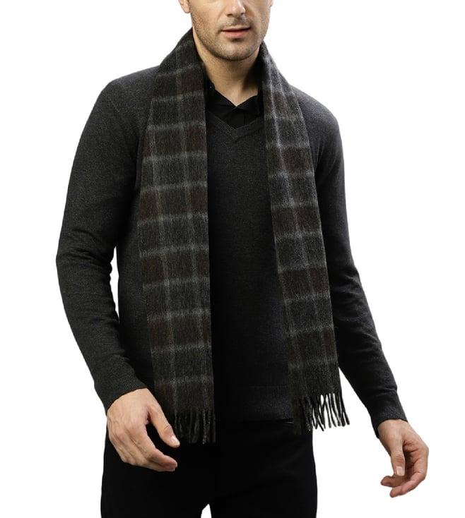 bruun & stengade grey checked scarf