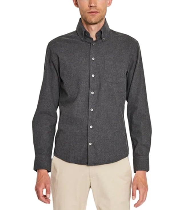 bruun & stengade grey fashion regular fit shirt