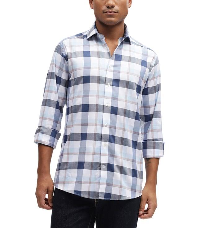 bruun & stengade multi fashion checked slim fit shirt