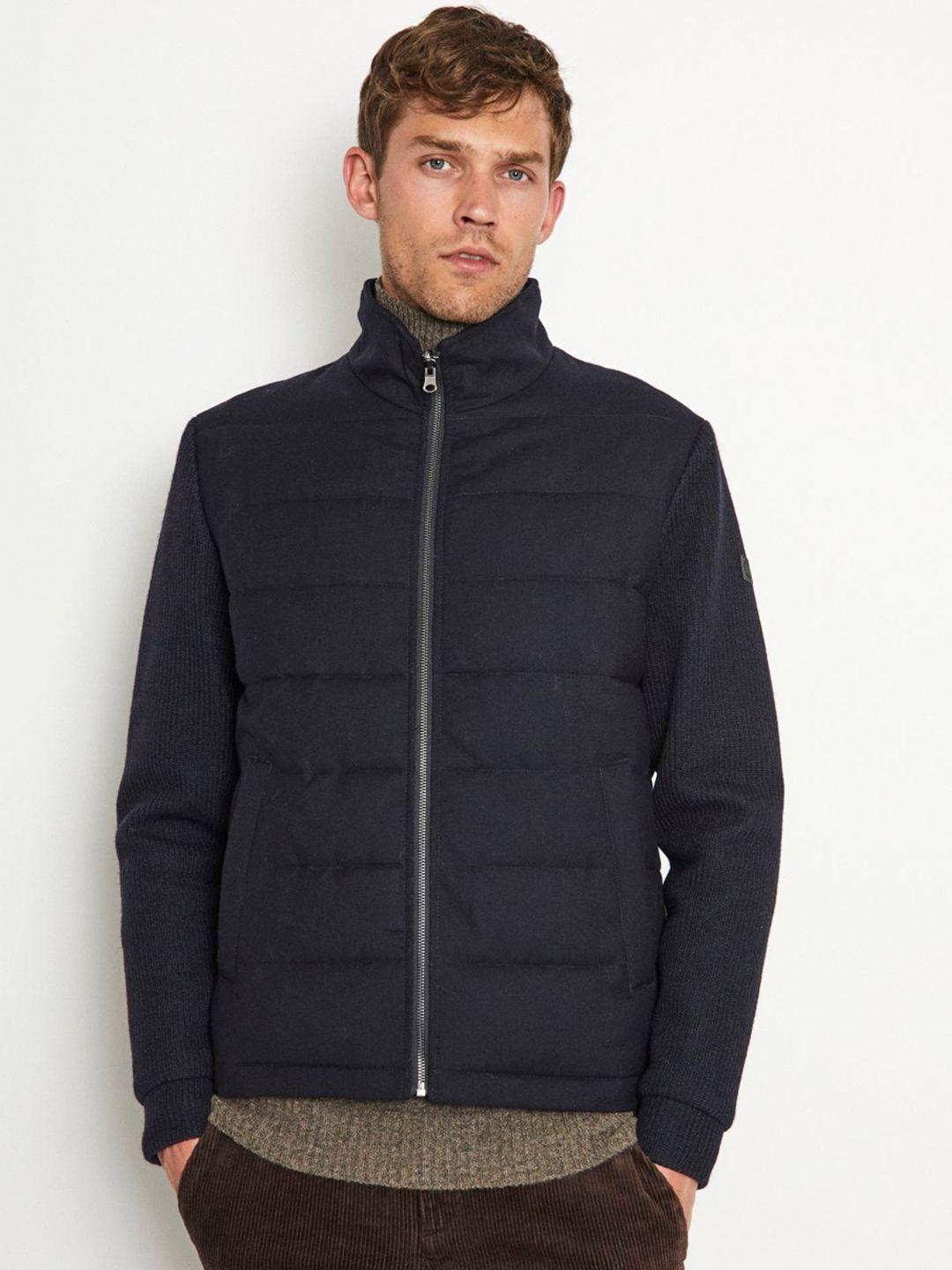 bruun & stengade stand collar woollen puffer jacket