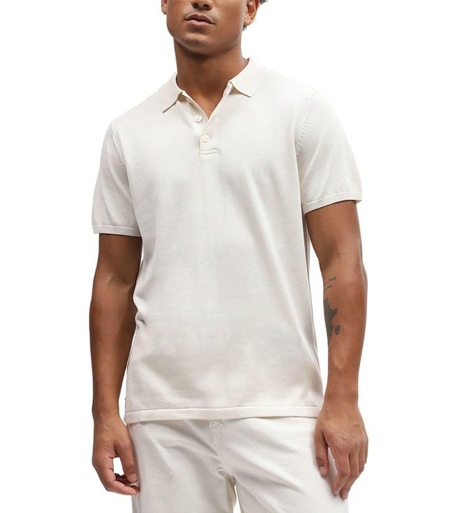 bruun & stengade white fashion regular fit polo t-shirt