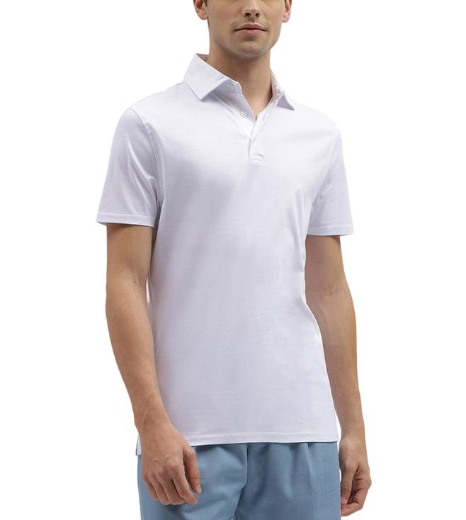 bruun & stengade white regular fit polo t-shirt