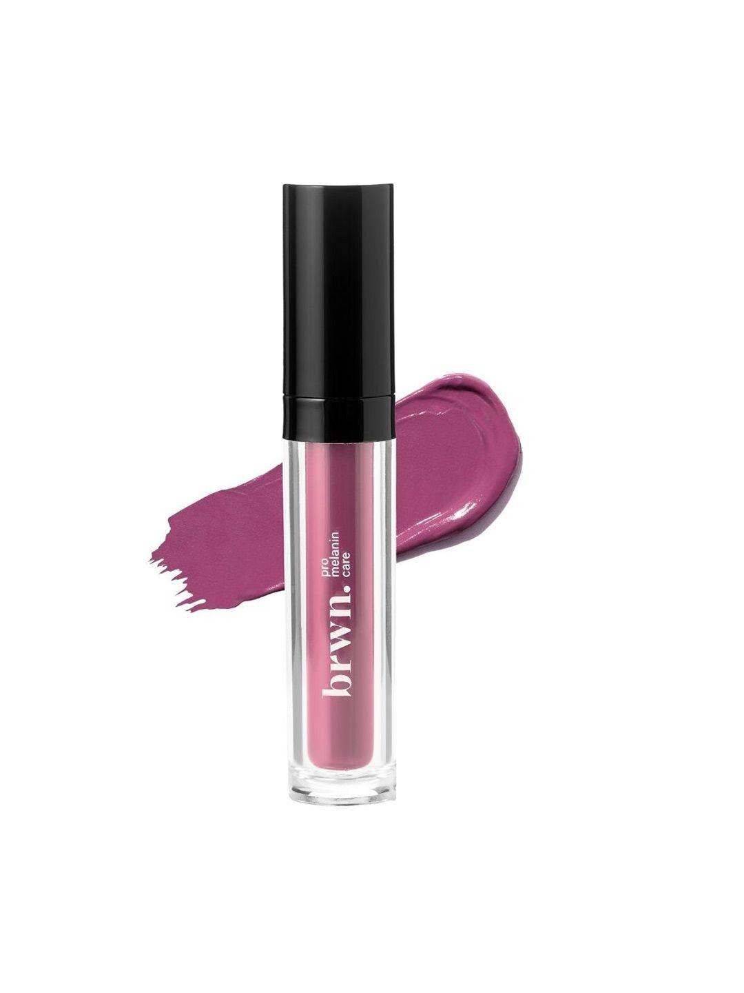 brwn. pro melanin care matte melt long lasting liquid lipstick - 4.5ml - pink-o-plum