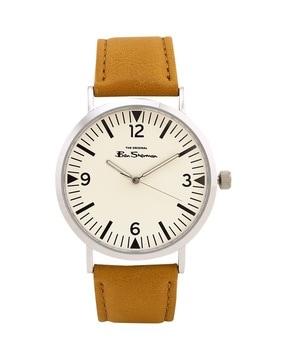bs092t men analogue wrist watch with leather strap