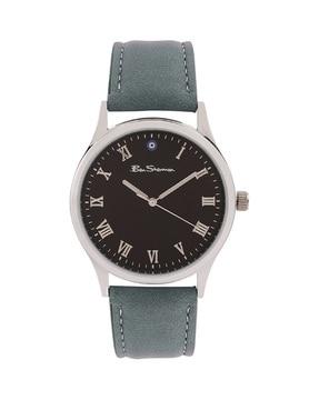 bs101u men analogue wrist watch with leather strap