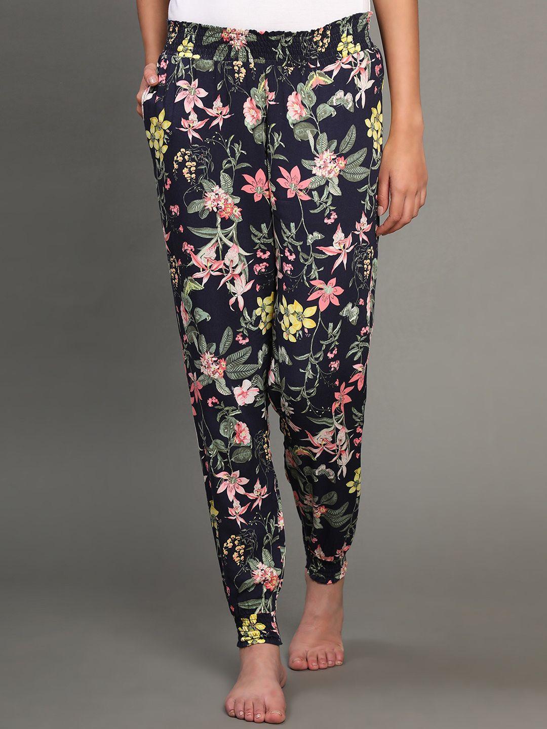 bstories women floral printed lounge joggers