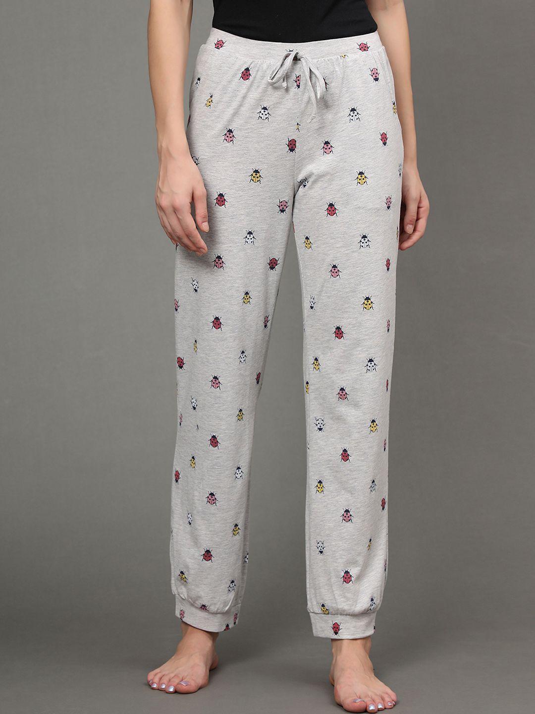 bstories women grey printed lounge pants