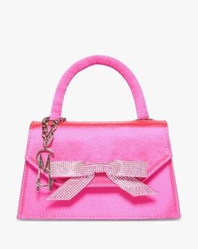 bties satchel bag with bow accent