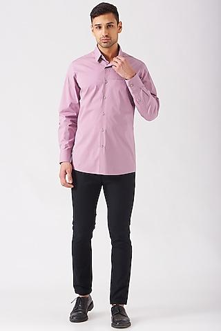 bubble gum cotton poplin shirt