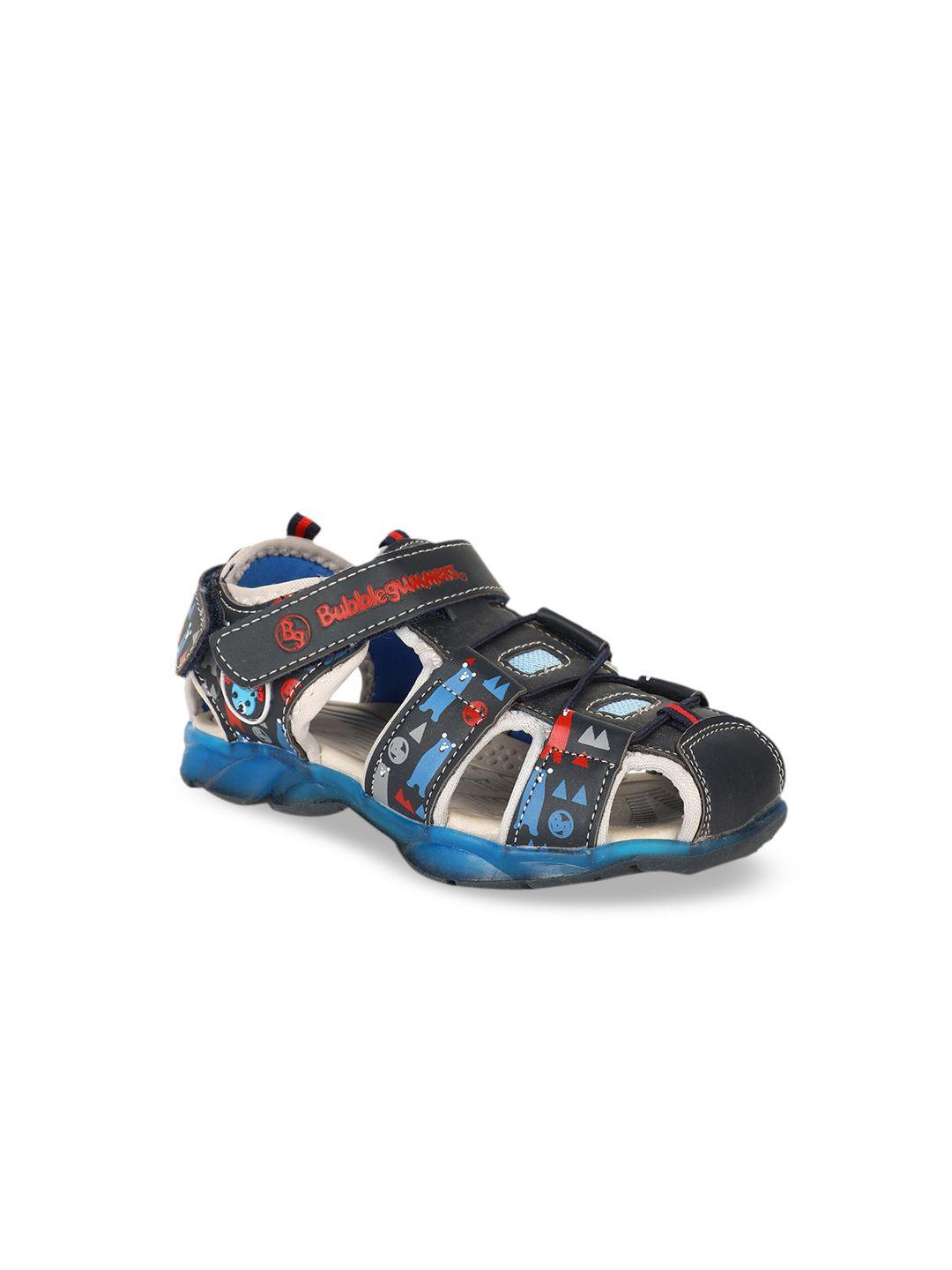 bubblegummers boys blue & red comfort sandals