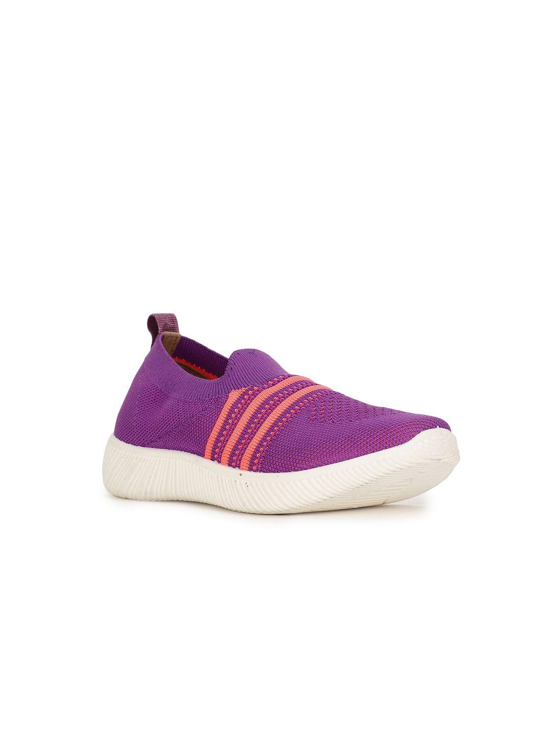 bubblegummers girls purple woven design slip-on sneakers