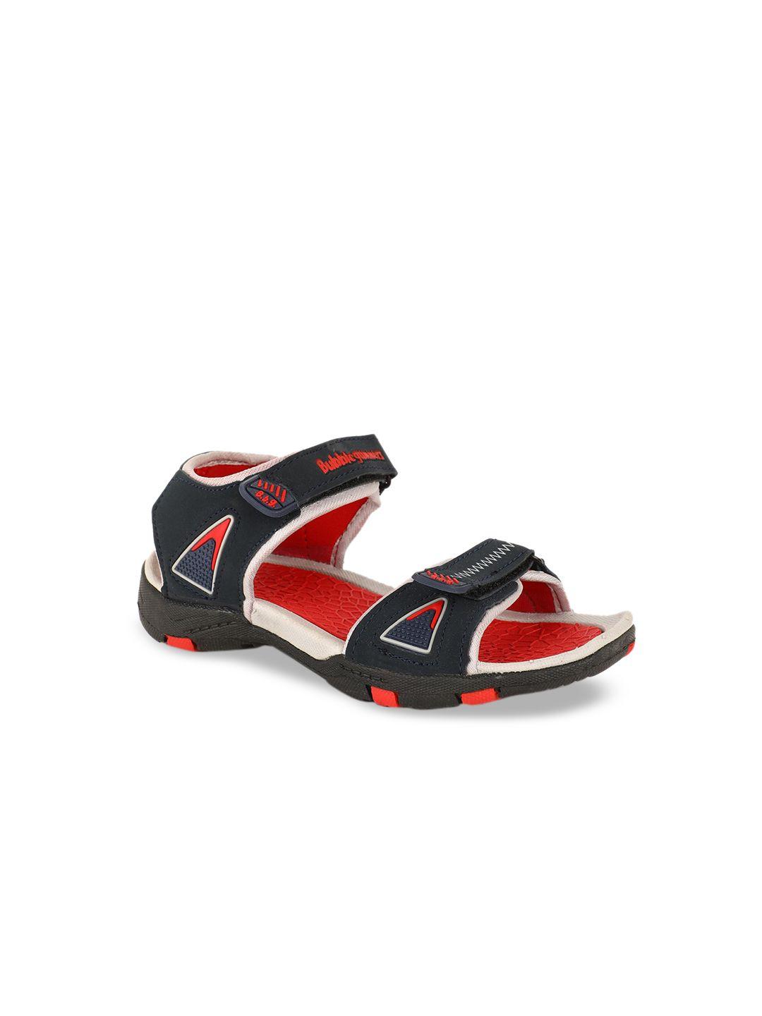 bubblegummers boys black & red comfort sandals