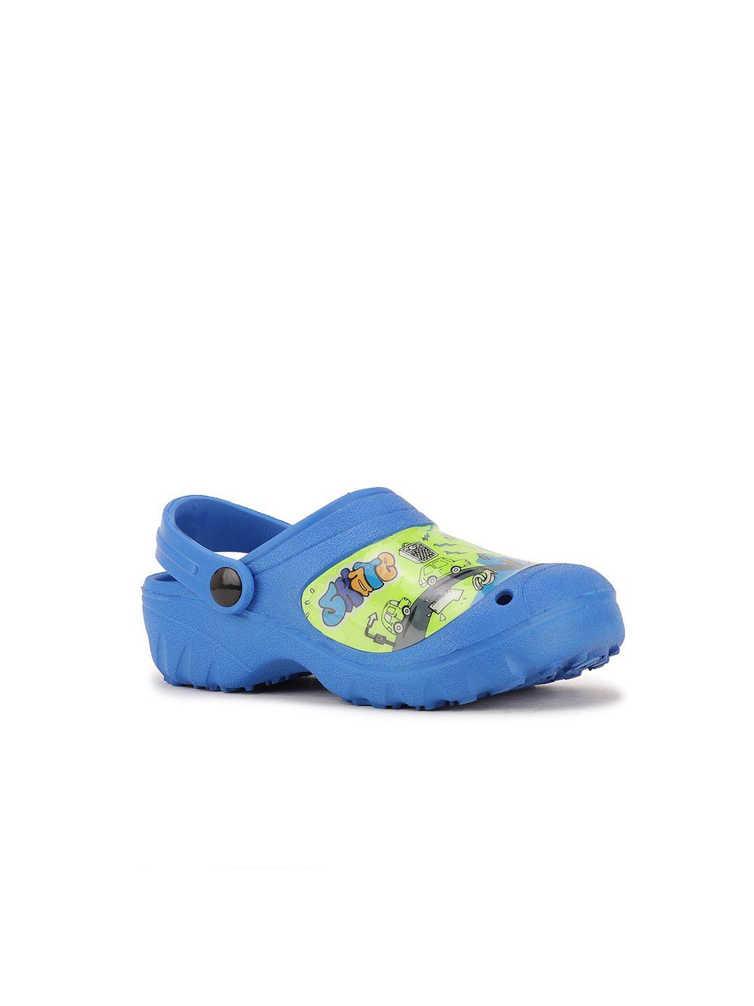 bubblegummers boys blue & lime green clogs sandals