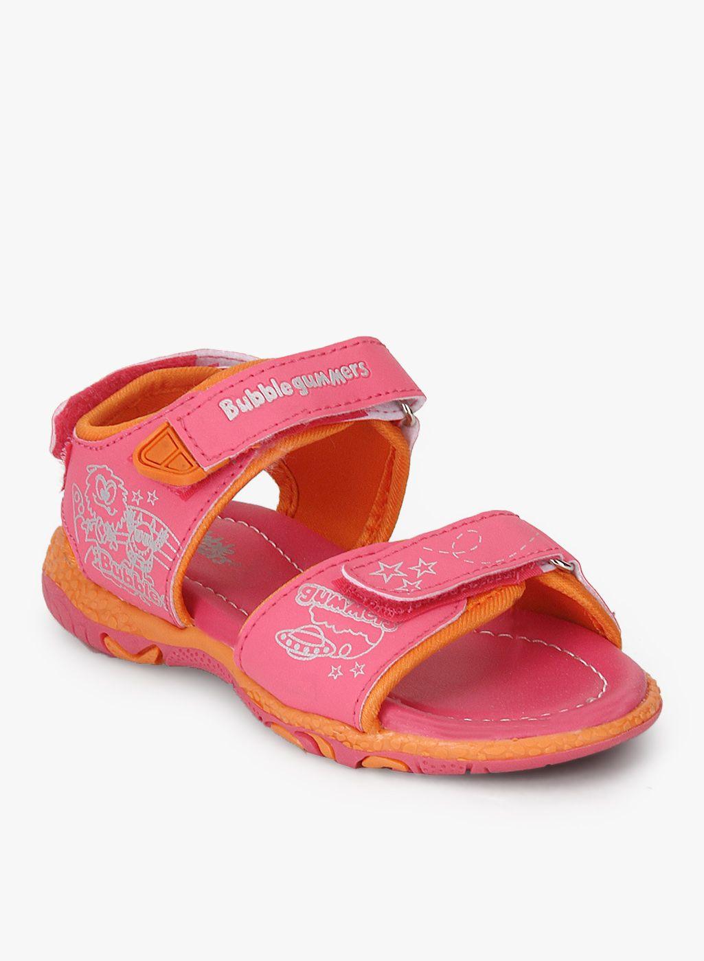bubblegummers boys pink printed comfort sandals