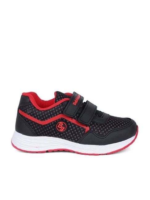 bubblegummers by bata kids black & red velcro shoes