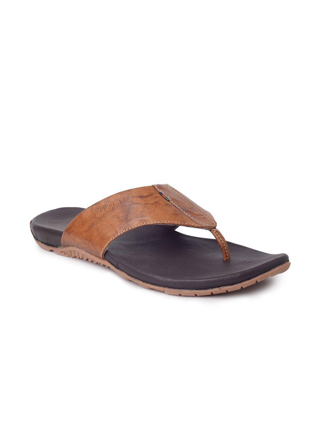 buckaroo men leather slip-on comfort sandals