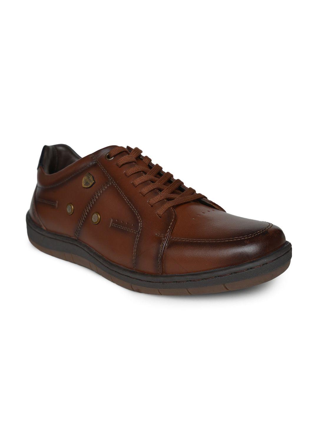 buckaroo men textured leather lace-up sneakers