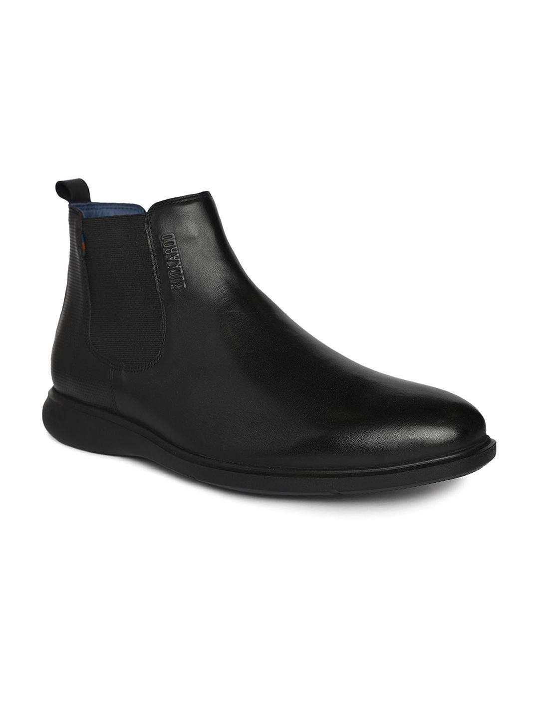 buckaroo men mid top leather chelsea boots