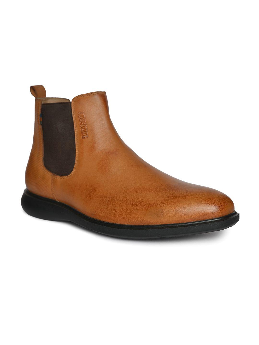 buckaroo men mid top leather chelsea boots