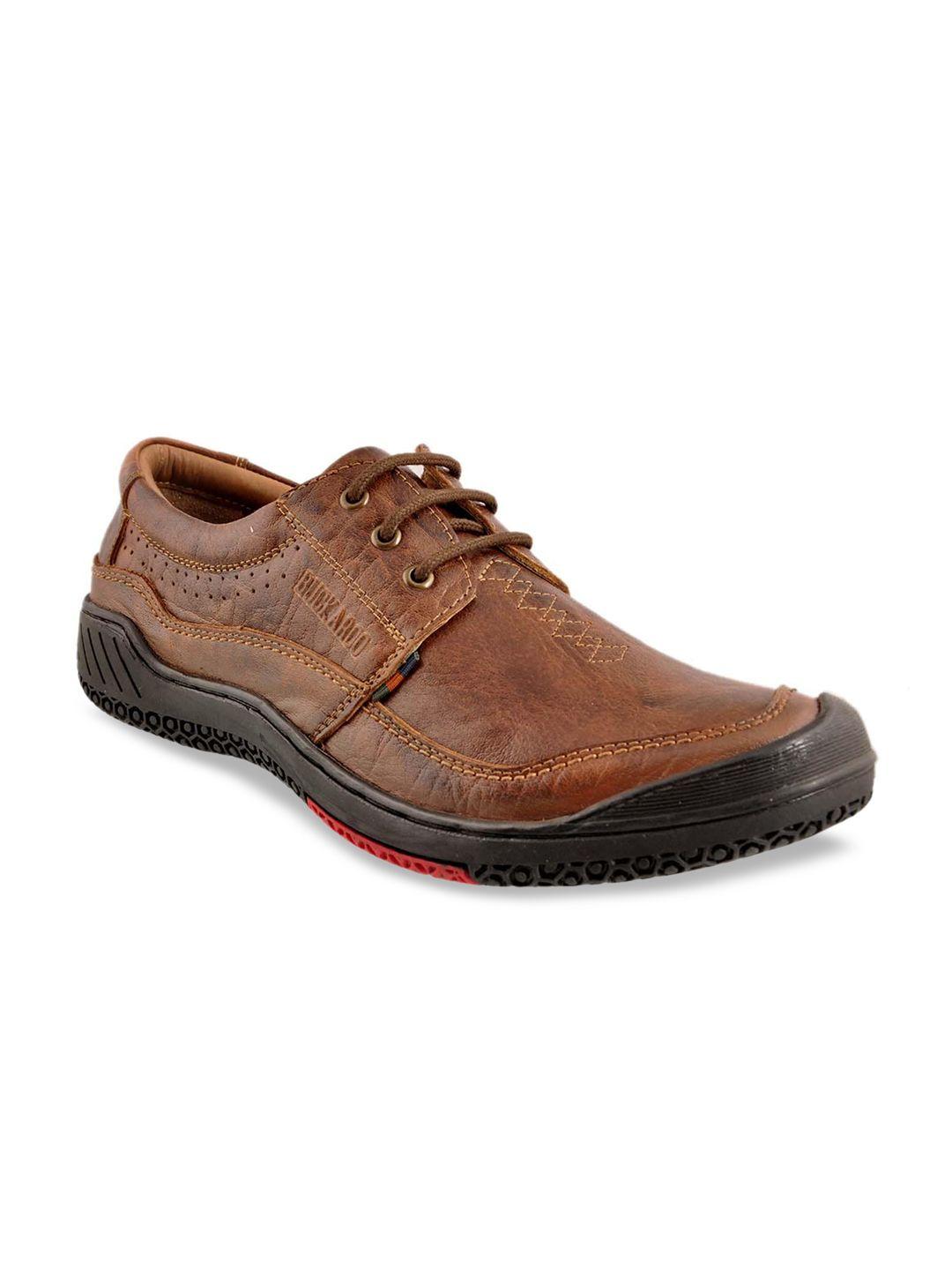 buckaroo men tan brown solid leather flat boots