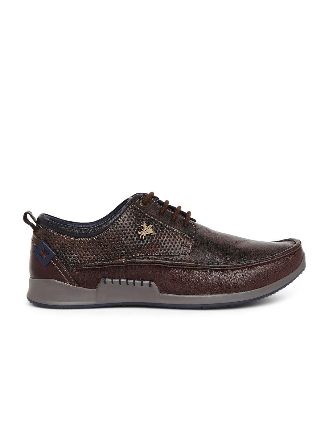 buckaroo men textured leather derbys shoes