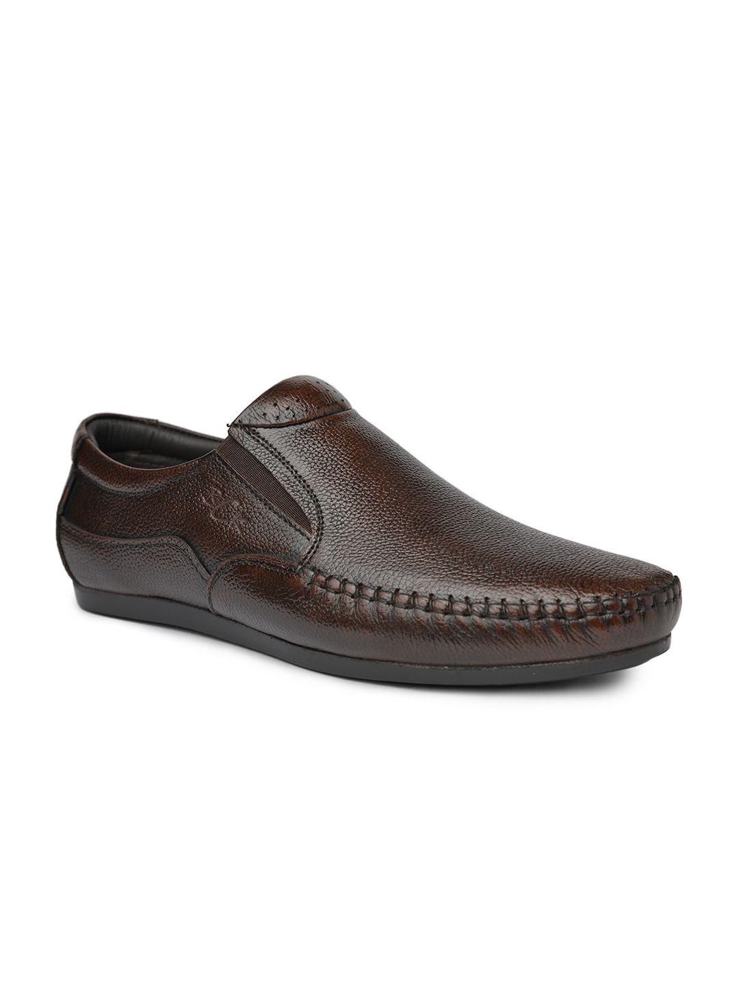 buckaroo men textured leather formal slip-on shoes