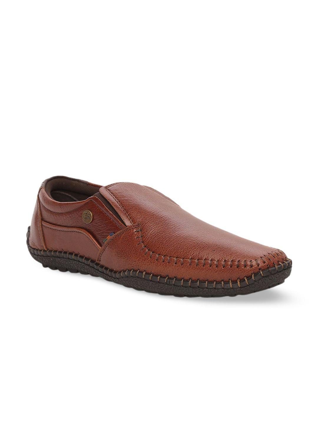 buckaroo men textured leather slip-on loafers